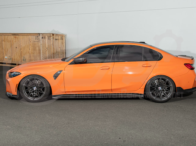 2021-UP BMW G80 M3 SEDAN | 3D STYLE CARBON FIBER ADD-ON SIDE SKIRTS ROCKER PANEL EXTENSION GROUND EFFECTS