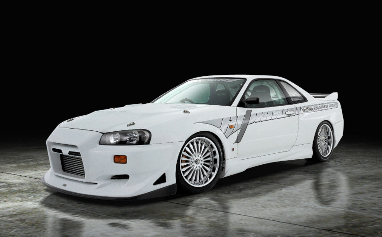 VeilSide 1999-2002 Nissan GTR JDM BNR34 Skyline Street Drag Model Vented Hood(FRP)
