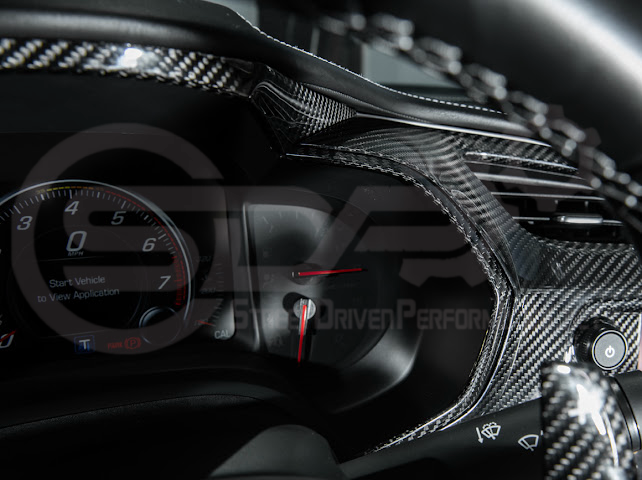 2014-2019 Chevrolet Corvette C7 | Carbon Fiber Dashboard Instrument Cluster Gauge Frame Trim Cover
