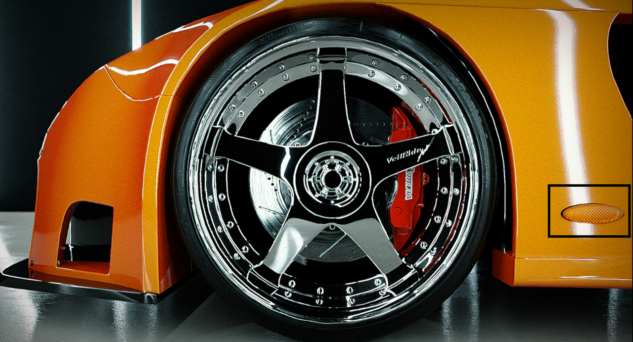 VeilSide 1993-2002 Mazda RX7 FD3S Fortune Model JDM AMBER Front Fenders Marker Light (Pair)