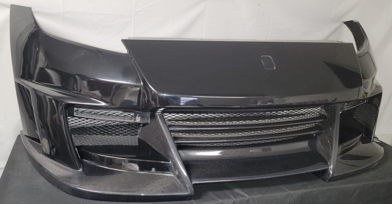 VeilSide 2009-2023 Nissan 370Z Ver. I Model FRP with CARBON Accents Front Bumper (FRP/ CFRP) NO LED Daylight