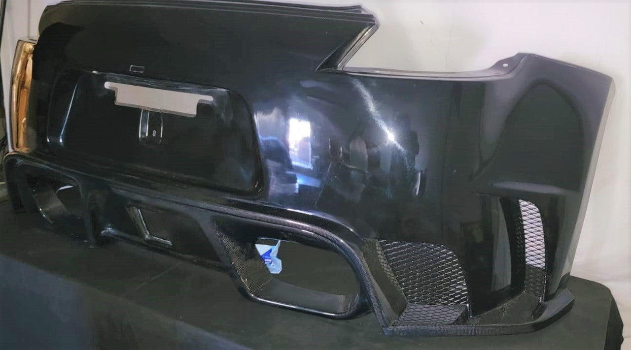 VeilSide 2009-2023 Nissan 370Z Ver. I Model FRP with CARBON Accents Rear Bumper (FRP/ CFRP)