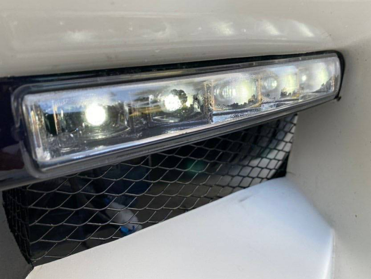 European 2009-2023 Nissan 370Z LED Running Day Light front Ver.1 Model Front Bumper - (Pair of Lights) Customs Mounting Require!