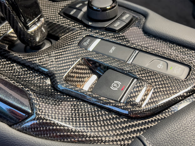 2020-Up Toyota GR Supra A90 A91 | CARBON FIBER Center Gear Shift Box Panel Trim Cover (Pair)