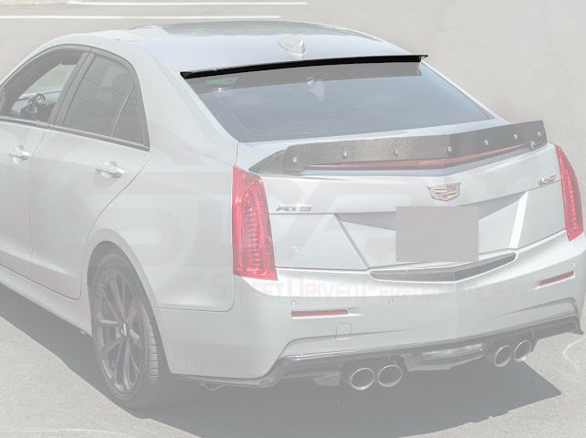 2013-2018 Cadillac ATS ATS-V Sedan | Carbon Fiber Rear Roof Top Window Spoiler Wing