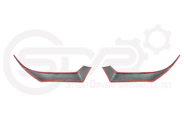 2024-Up Ford Mustang GT | Carbon Fiber Overlay Headlight Eyebrow Trim Cover Pair
