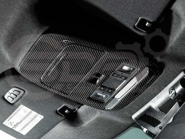2021-Up Ford F-150 | Dry Carbon Fiber Overhead Console Front Map Lamp Frame Panel