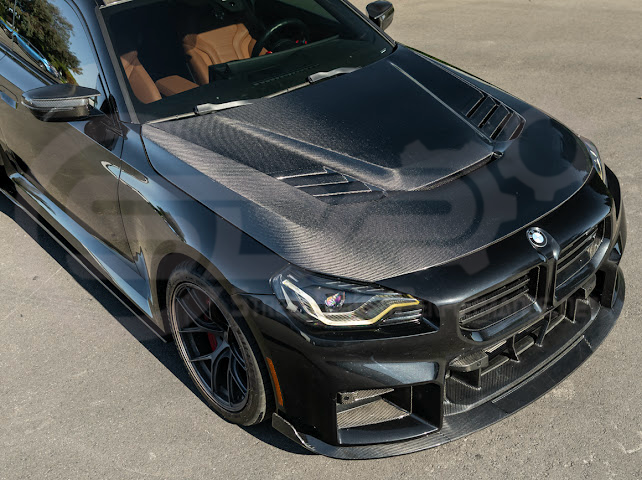 2023-Up BMW G87 M2 | V Style CARBON FIBER Front Vented Heat Extraction Hood