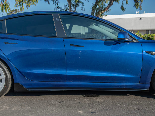 2017-UP TESLA MODEL 3 TRACK SIDE SKIRTS ROCKER PANELS GROUND EFFECTS