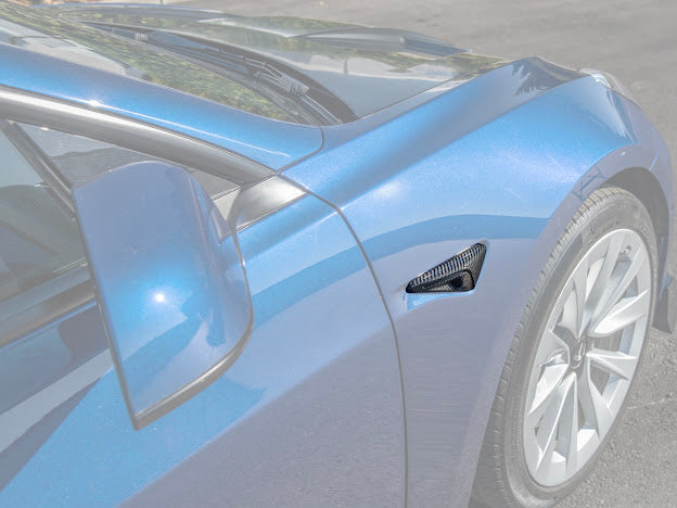 2020-UP TESLA MODEL 3 & Y CARBON FIBER EXTERIOR ALL INCLUSIVE CAMERA COVERS