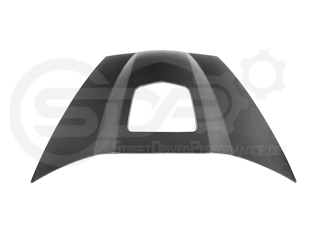 2005-2013 Chevrolet Corvette C6 | ZR1 Style Carbon Fiber Front Hood w/ Clear Window Insert