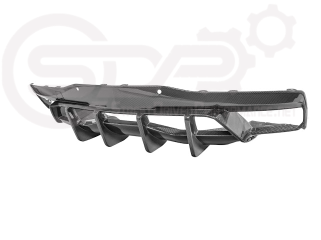 2020-UP CORVETTE C8 | CARBON FIBER REAR BUMPER DIFFUSER QUAD EXIT