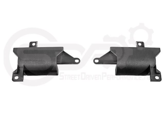 Pair of Chevrolet Corvette C8 2020-up underbody air deflector cooling duct scoops by Street Driven Performance, exterior trim components