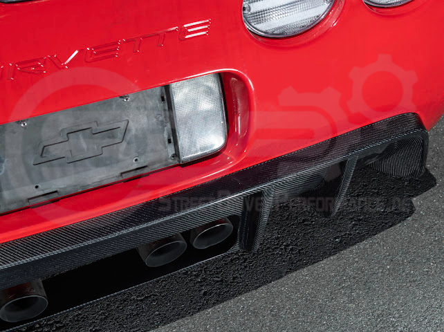 1997-2004 Chevrolet Corvette C5 | SDP Performance style CARBON FIBER Rear Bumper Finned Diffuser