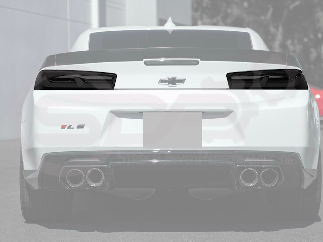 2016-2018 CHEVROLET CAMARO | SMOKE TINTED REAR TAIL LIGHT TRIM BEZEL COVER PAIR