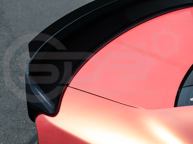 Dodge Charger SRT Hellcat Redeye style rear trunk wing spoiler in matte or gloss black, designed for 2015-2023 models.