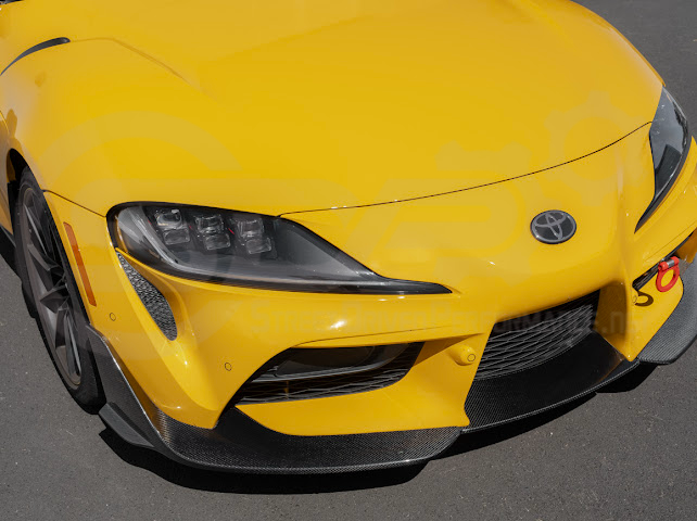2020-Up Toyota GR Supra A90 A91 | A91 Package CARBON FIBER 3 Piece Front Bumper Lip Splitter Ground Effects
