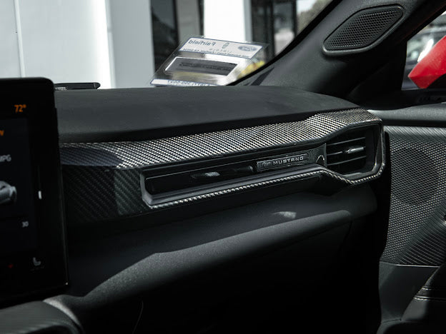 2024-UP FORD MUSTANG S650 | CARBON FIBER PASSENGER SIDE AC OUTLET TRIM COVER PANEL