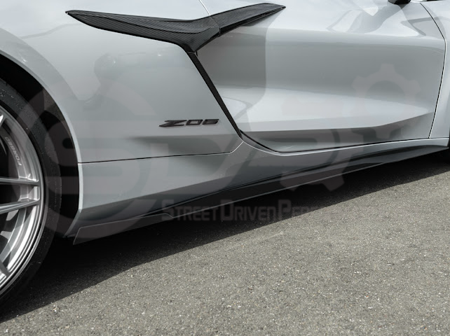 2023-UP CHEVROLET CORVETTE C8 Z06 & E-RAY | SDP PERFORMANCE TRACK STYLE SIDE SKIRTS ROCKER PANEL GROUND EFFECTS