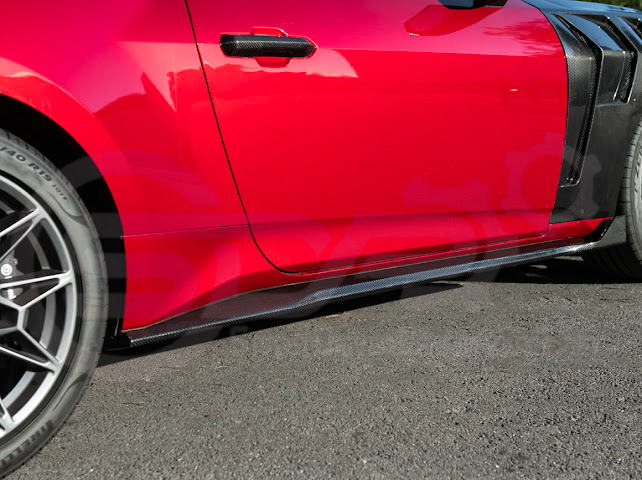 2024-Up Ford Mustang S650 | SDP Performance CARBON FIBER Side Skirts Extension Rocker Panels Ground Effects