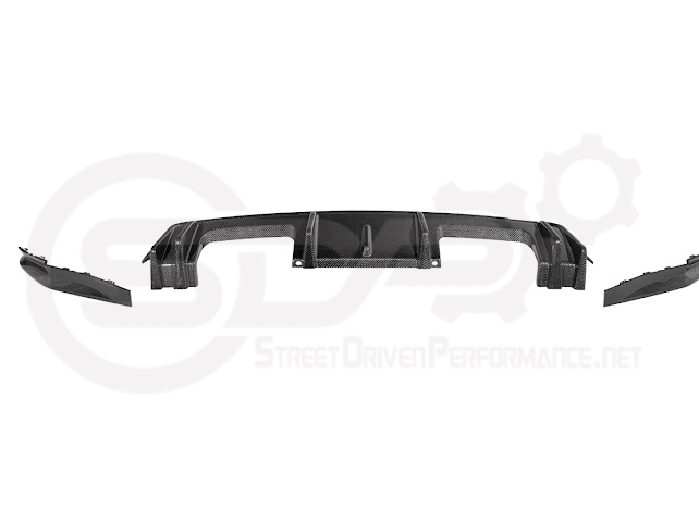 2021-PRESENT BMW G82/G83 M4 | 3D STYLE CARBON FIBER REPLACEMENT 3PCS REAR DIFFUSER APRON