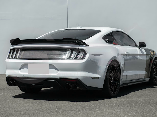 2018-2023 FORD MUSTANG S550 | CARBON FIBER FACTORY STYLE REAR TRUNK DECK LID APPLIQUE PANEL COVER