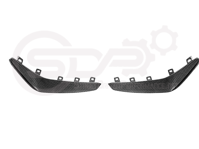 2020-UP CADILLAC CT4 BLACK WING | CARBON FIBER FRONT BUMPER CANARDS