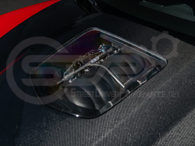 2005-2013 Chevrolet Corvette C6 | ZR1 Style Carbon Fiber Front Hood w/ Clear Window Insert