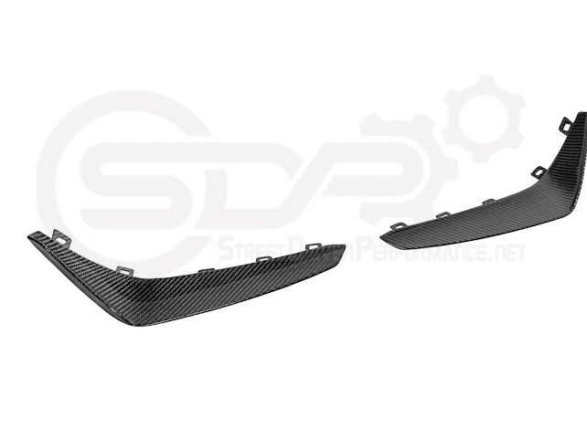 2020-UP CADILLAC CT4 BLACK WING | CARBON FIBER FRONT BUMPER CANARDS
