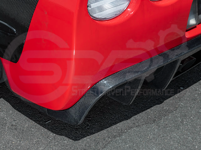 1997-2004 Chevrolet Corvette C5 | SDP Performance style CARBON FIBER Rear Bumper Finned Diffuser