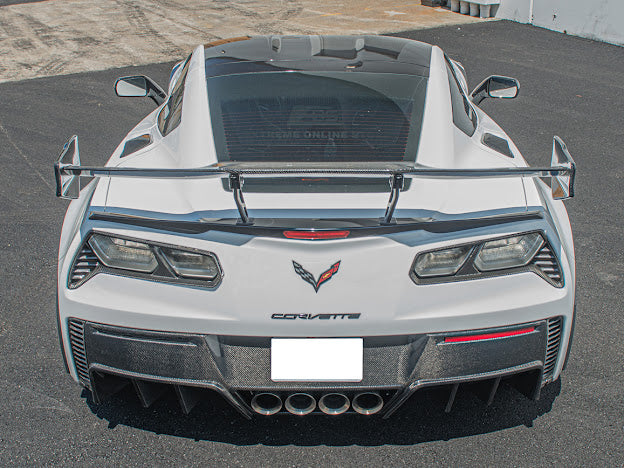 2014-2019 CORVETTE C7 GM FACTORY PACKAGE CARBON FIBER REAR BUMPER DIFFUSER