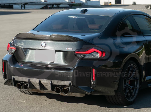 2023-UP BMW G87 M2 | M-SPORT PERFORMANCE V2 STYLE CARBON FIBER REAR BUMPER DIFFUSER