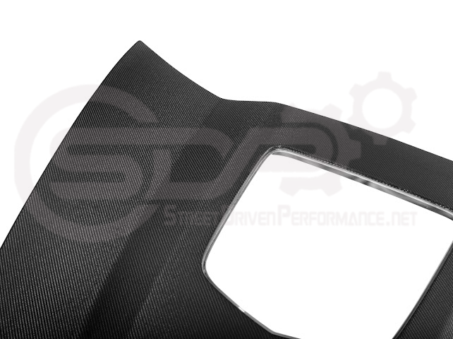2005-2013 Chevrolet Corvette C6 | ZR1 Style Carbon Fiber Front Hood w/ Clear Window Insert