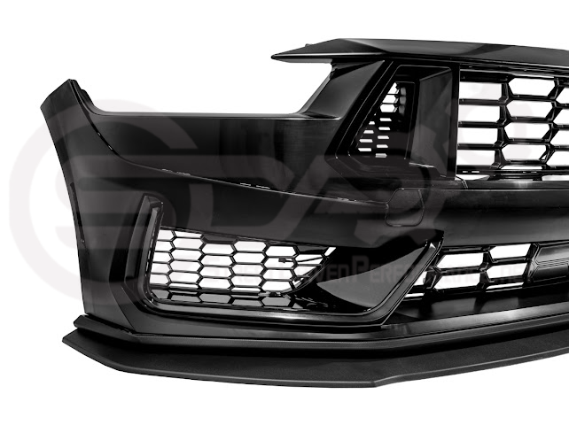2024-Up Mustang S650 EcoBoost & GT | Dark Horse Style Front Bumper Full Replacement Kit w/ LED Light Side Grille