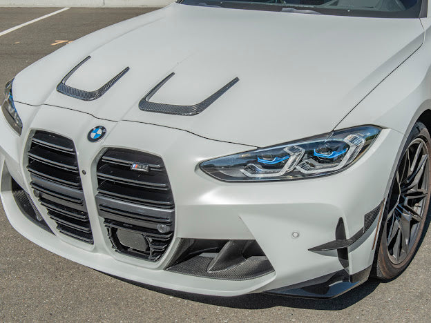 2021-UP BMW G80 M3 & G82 / G83 M4 | M-PERFORMANCE STYLE CARBON FIBER FRONT HOOD SCOOP VENTS