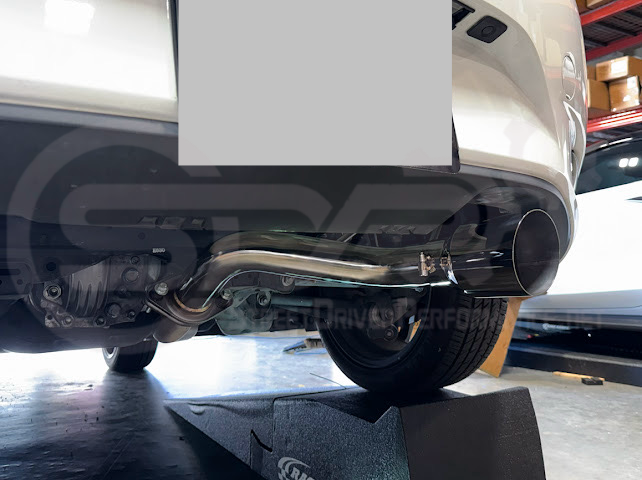 Mazda MX-5 Miata ND 2016-2025 axle back exhaust with 4-inch burnt or chrome tips, Street Driven Performance muffler delete system.