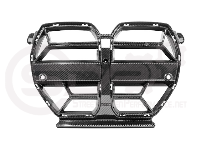 2021-Up BMW G80 M3 & G82 M4 W/ NO ACTIVE CRUISE CONTROL | CSL Style Carbon Fiber Front Kidney Grille Replacement