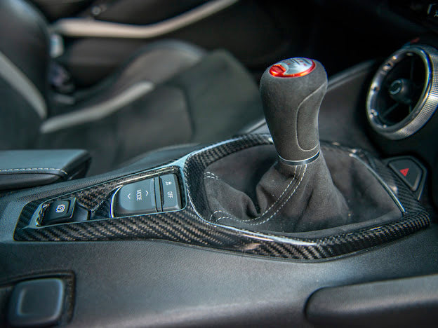 2016+ 6TH GEN CAMARO CARBON FIBER CENTER CONSOLE GEAR SHIFT PANEL COVER