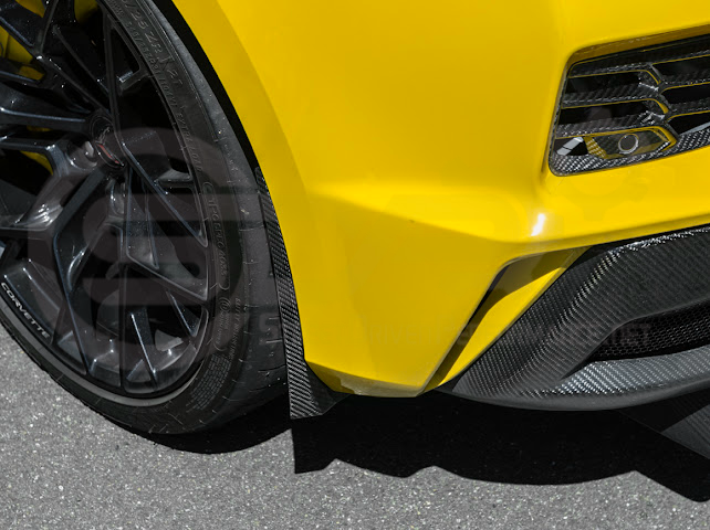 2023-UP CORVETTE C8 E-RAY, Z06, & ZR1 | FACTORY EXTENDED XL VERSION 2 FRONT & REAR MUD FLAPS SPLASH GUARD PAIR