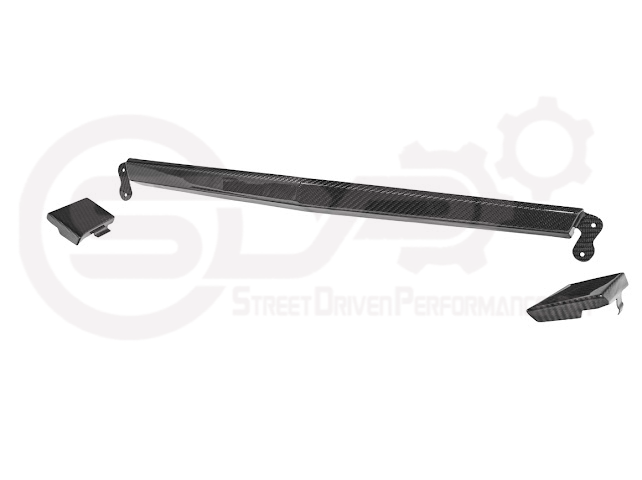 2023-Up Corvette C8 Z06 | Factory Style CARBON FIBER Front Grille License Holder Tow Trim