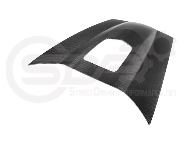 2005-2013 Chevrolet Corvette C6 | ZR1 Style Carbon Fiber Front Hood w/ Clear Window Insert