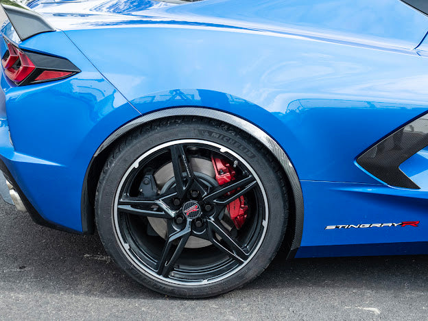 2020+ CHEVROLET CORVETTE C8 | SDP PERFORMANCE PACKAGE HYDRO DIPPED CARBON FIBER SIDE WHEEL FENDER PAIR