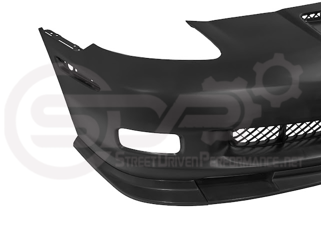 2005-2013 CHEVROLET CORVETTE C6 BASE | C6 ZR1 STYLE PRIMER BLACK FULL FRONT BUMPER CONVERSION KIT (Copy)
