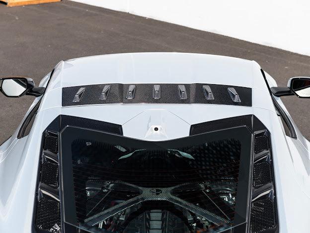 2020+ CHEVROLET CORVETTE C8 COUPE | CARBON FIBER REAR ROOF WING SPOILER VORTEX GENERATORS