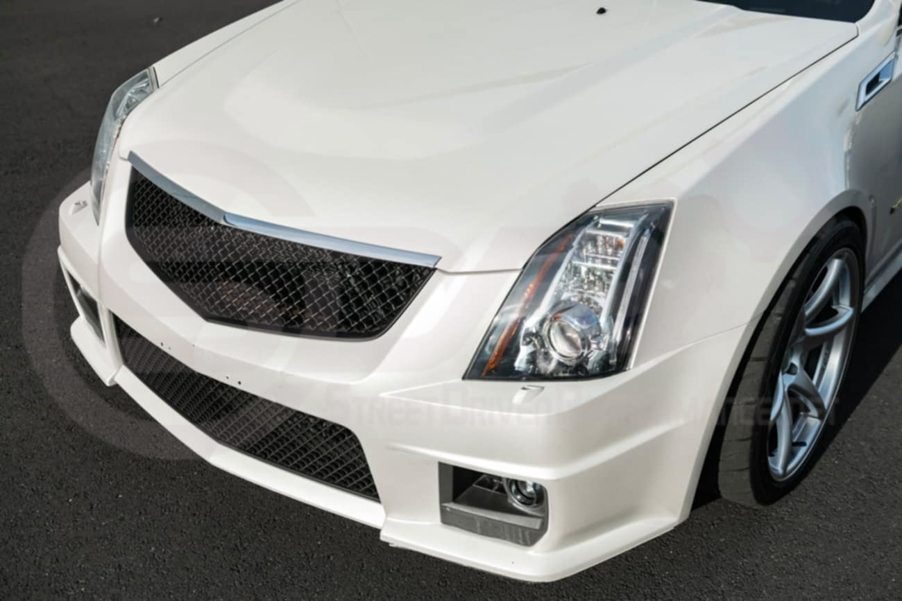 2009-2015 Cadillac CTS-V V2 -  Black front grilles set (blank no emblem)