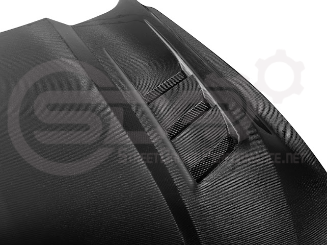 2018-2023 FORD MUSTANG S550 | TERMINATOR STYLE CARBON FIBER FRONT AIR VENTED HOOD