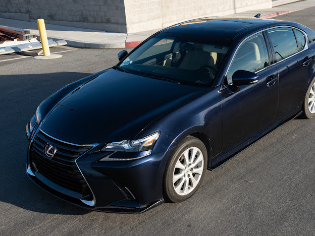 2013-Up Lexus GS-Series Lexon Style CARBON FIBER Side Skirts Rocker Panel Extension Ground Effects