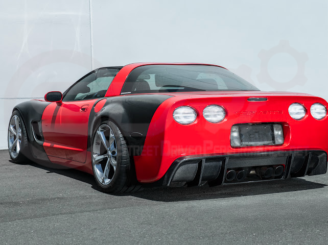 1997-2004 Chevrolet Corvette C5 | SDP Performance style CARBON FIBER Rear Bumper Finned Diffuser