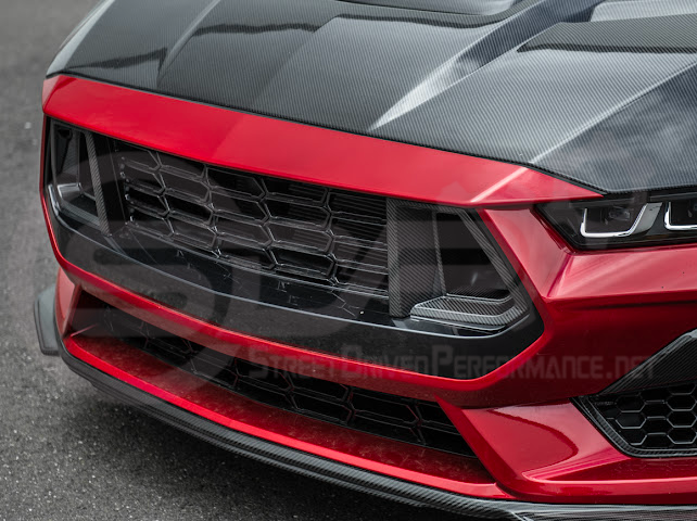 2024-Up Ford Mustang GT | DarkHorse Style CARBON FIBER Side Grille Air Intake Bezel Pair