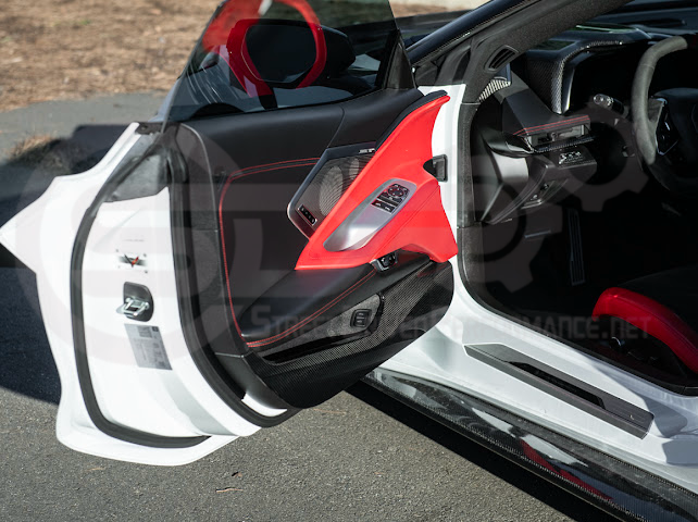 2020-Up Corvette C8 | CARBON FIBER Door Kick Guard Panel Lower Pocket Cover Pair